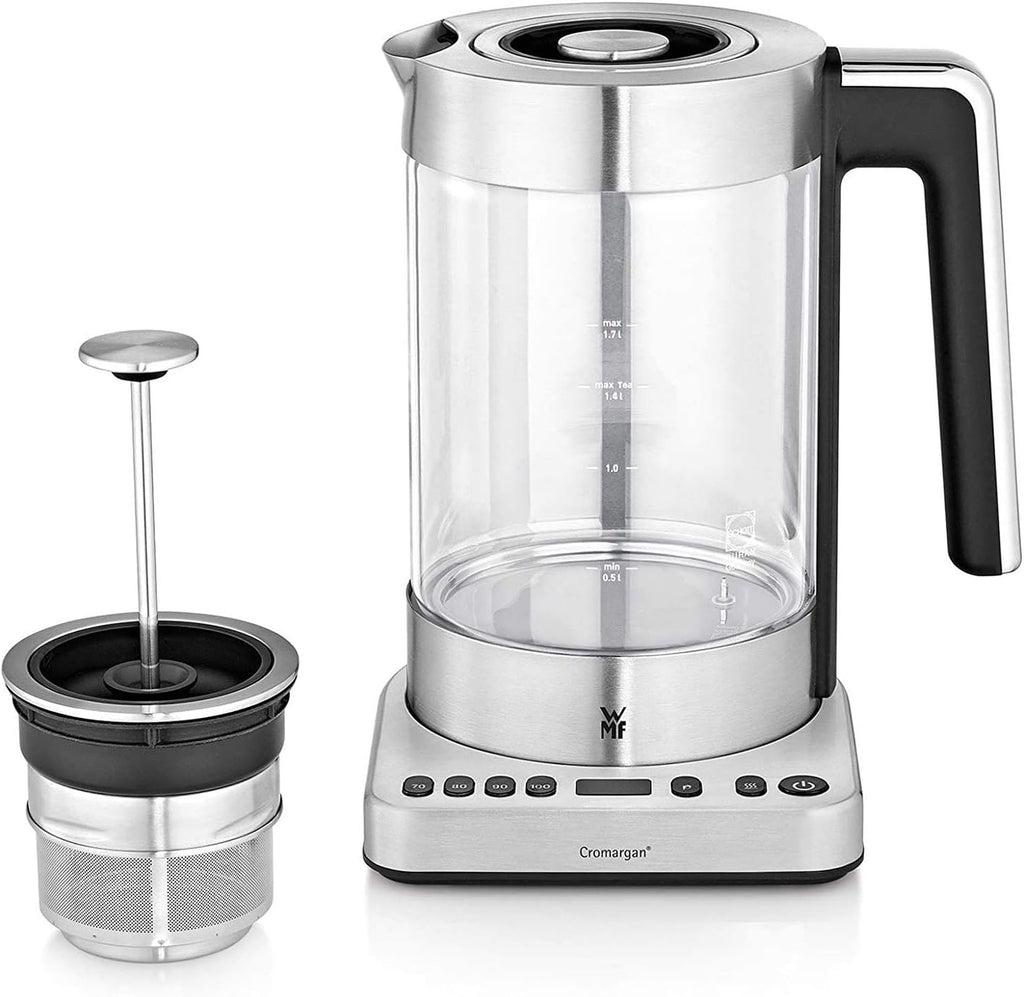 WMF Lono Toaster Glas mit Brtchenaufsatz, 2 Scheiben, XXL, motorisierte Toastaufnahme, Aufwrm-Funktion, 7 Brunungsstufen, Toaster edelstahl matt
