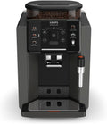 Krups Sensation Kaffeevollautomat, Milchschaumdüse, 5 Getränke, Filterkaffee-Funktion, 2-Tassen-Funktion, Kaffeemaschine, Schwarz, EA910810